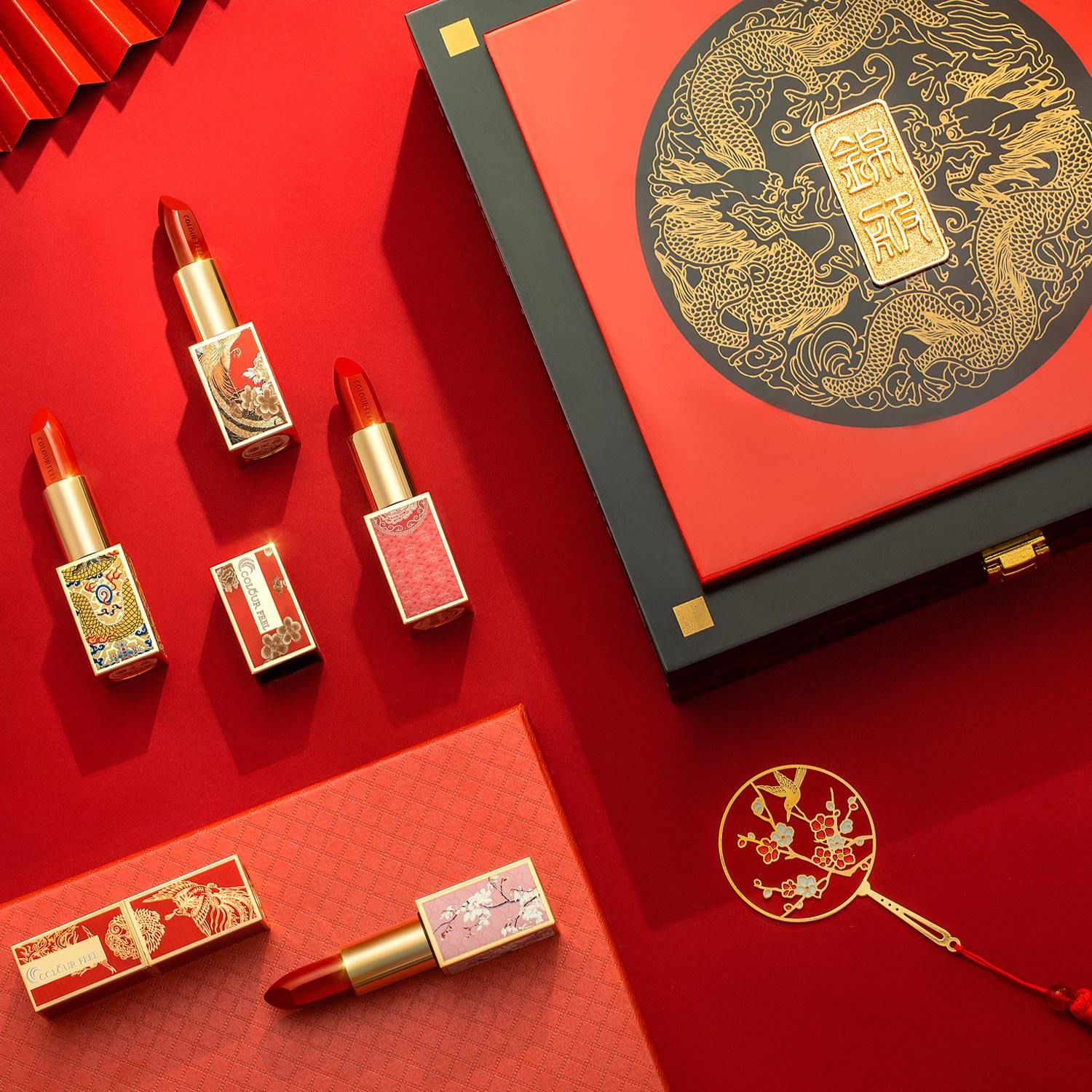 国风锦服口红礼盒套装限定情人节七夕唇膏