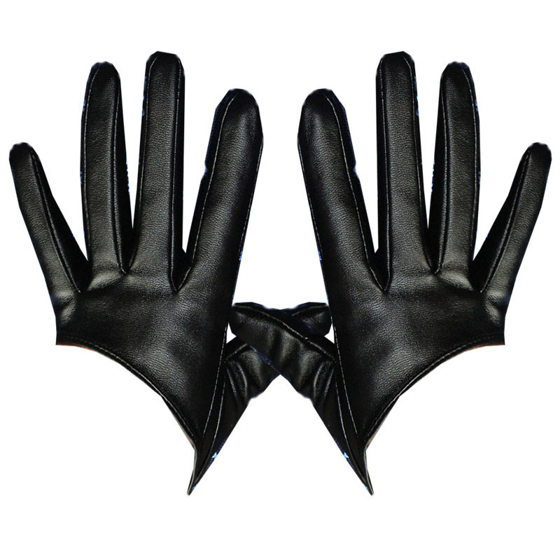 原宿lo短款手套哥特朋克半掌pu黑色lolita手套
