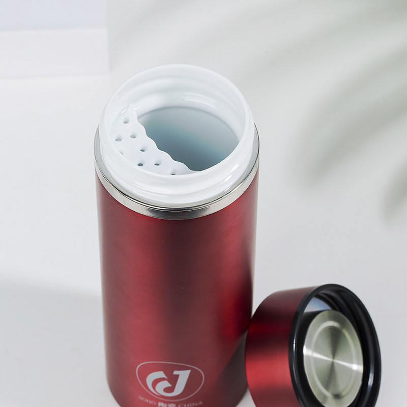 景德镇陶瓷内胆保温杯骨瓷双层真空泡茶水杯带滤男女保温杯