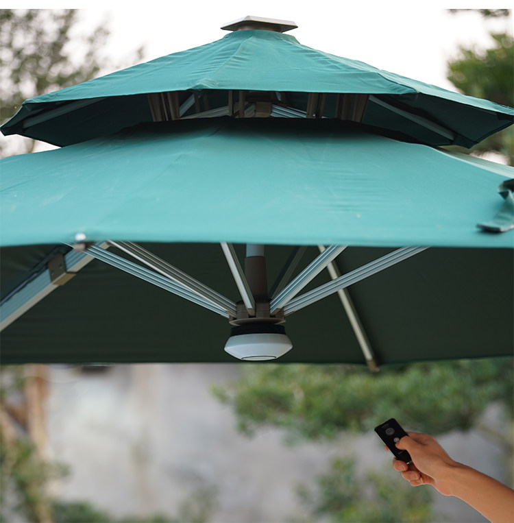 奥维堡太阳伞led罗马伞顶户外伞灯遮阳伞卡灯香蕉遮阳伞