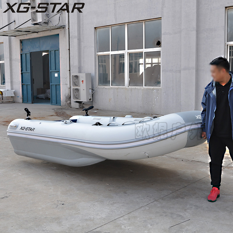 XG-STAR信光橡皮艇加厚充气船4/6人冲锋舟硬底钓鱼船推进器