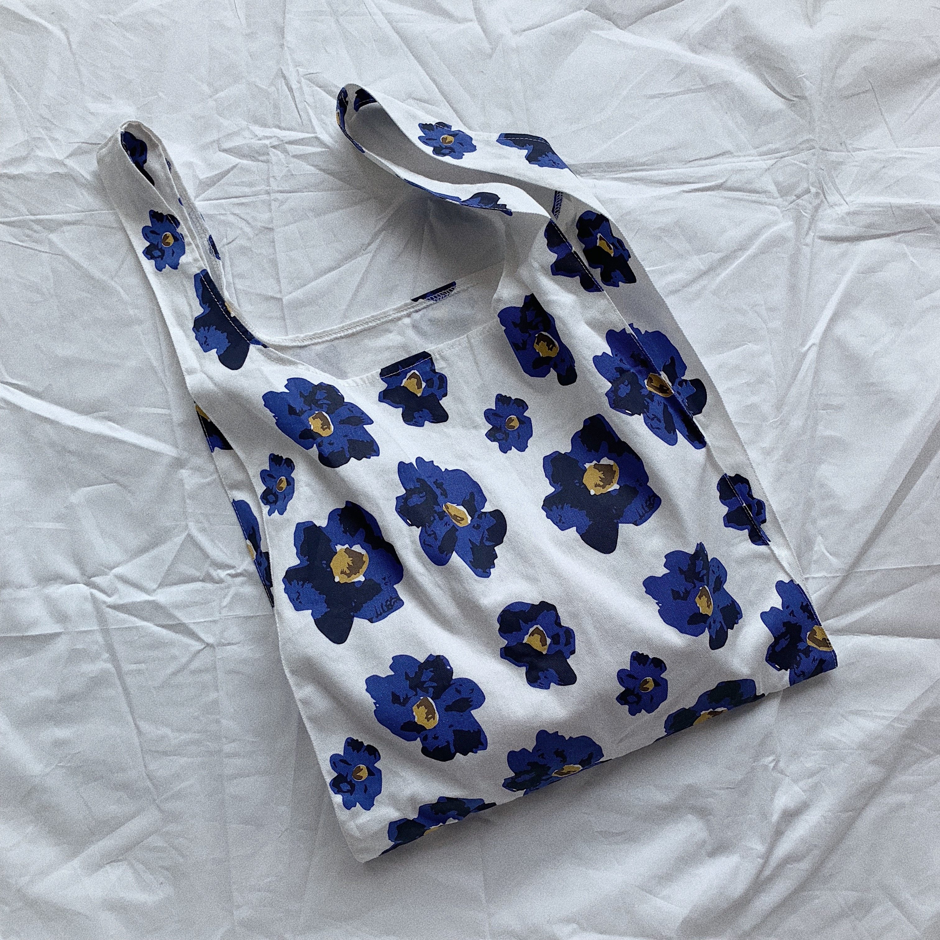 晚上好自制双色花花手提单肩背心心包帆布包通用款女包