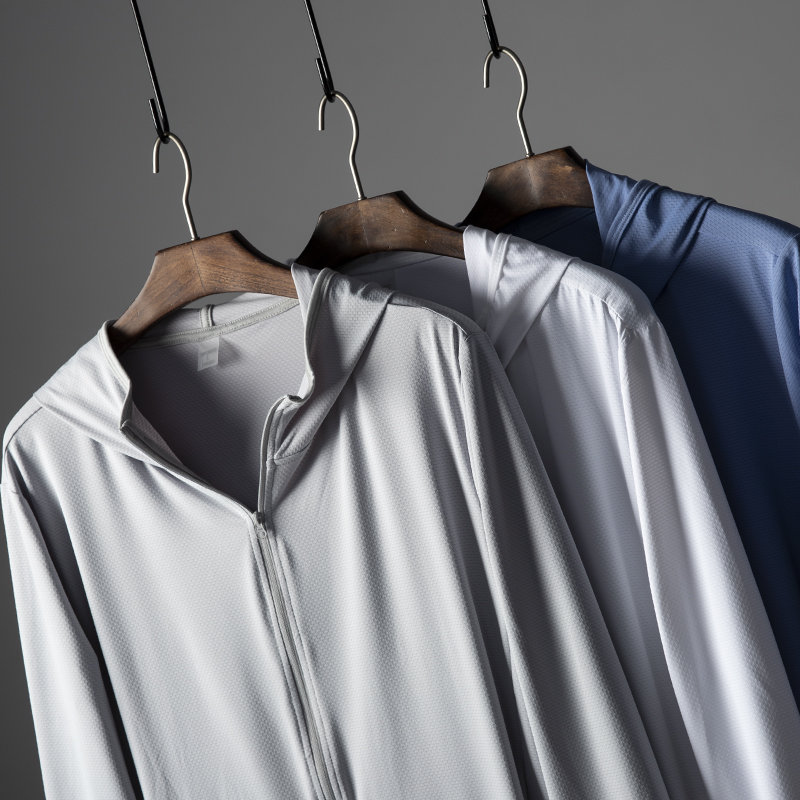 超强防晒 夏季外套男透气防晒衣时尚连帽夹克潮牌宽松休闲皮肤衣