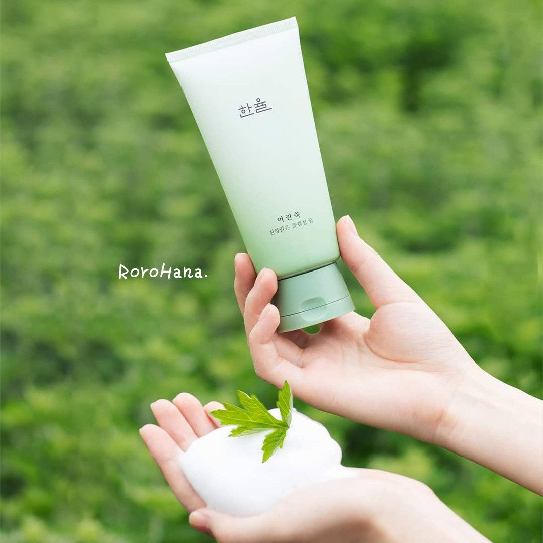 韩国新款120ghanyul韩律艾草清爽洗面奶毛孔舒缓洁面