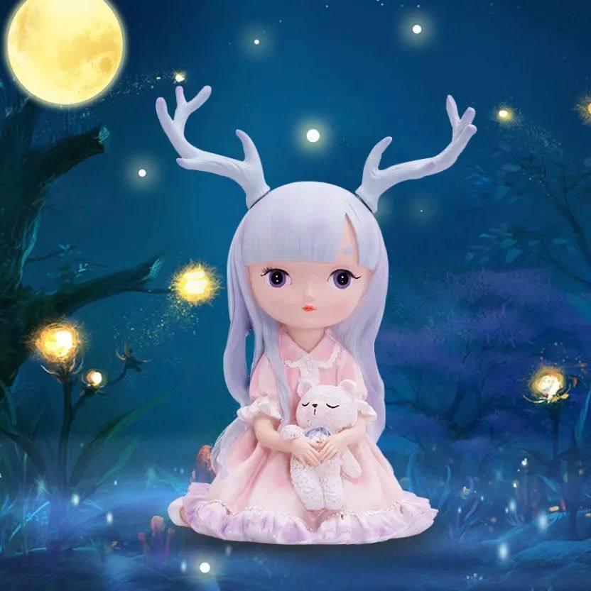 烘焙生日蛋糕装饰摆件幽静之鹿网红森系女神公主节日装扮用品
