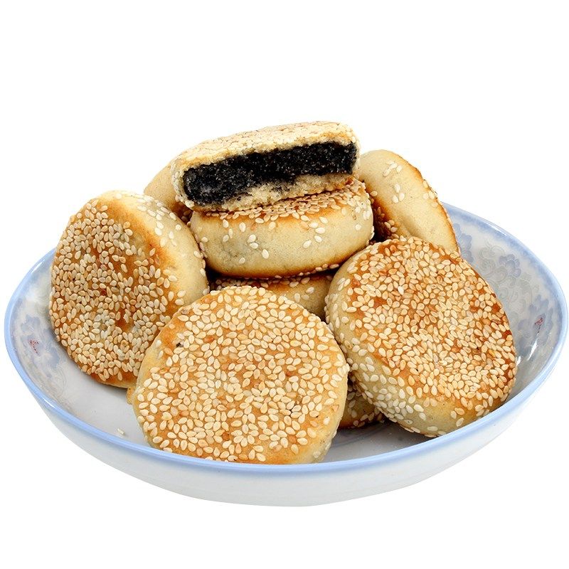 衢州传统手工芝麻饼江山胡麻饼糕点心休闲小吃零食食品50g*10个