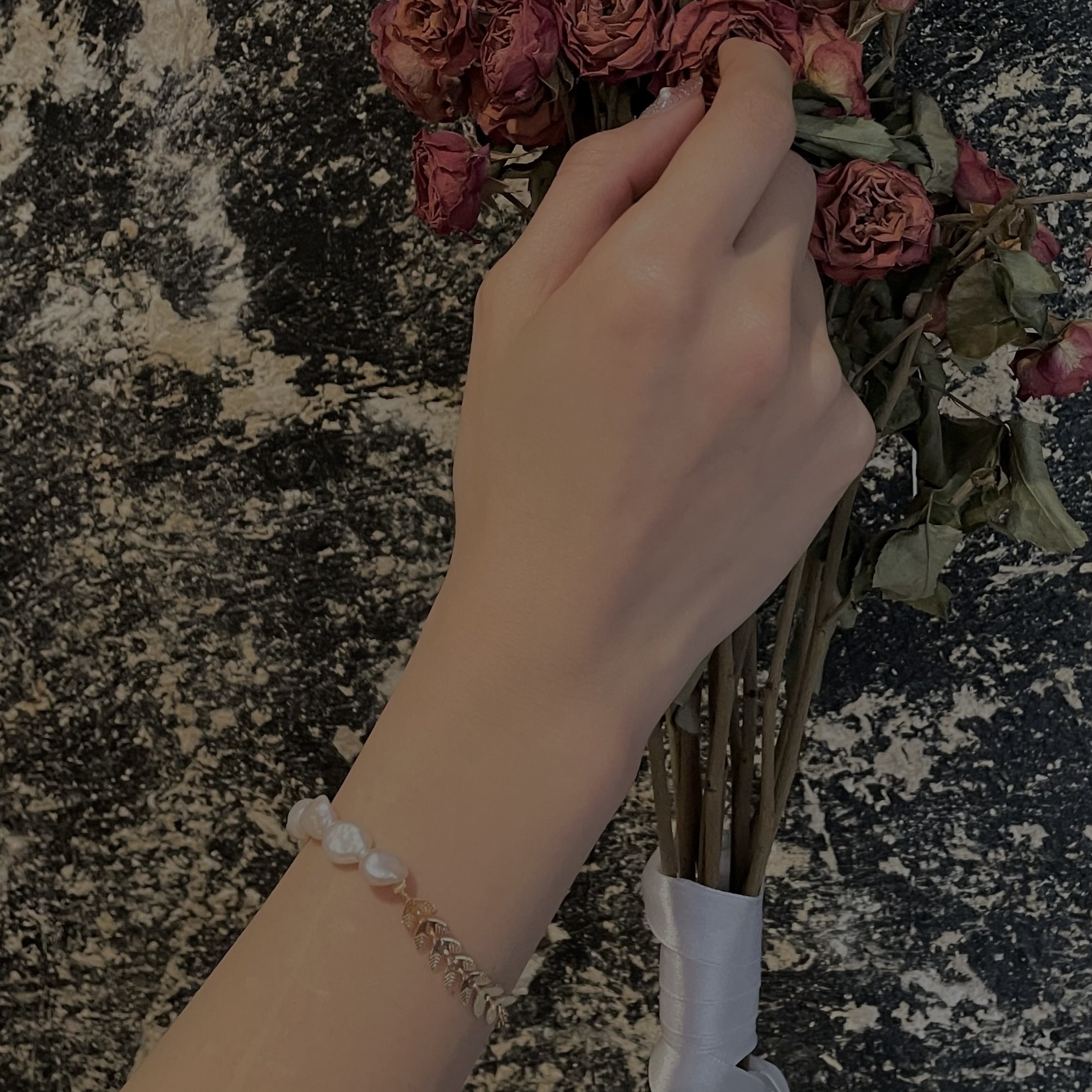 回馈巴洛克天然珍珠手链ins小众设计手饰复古手链