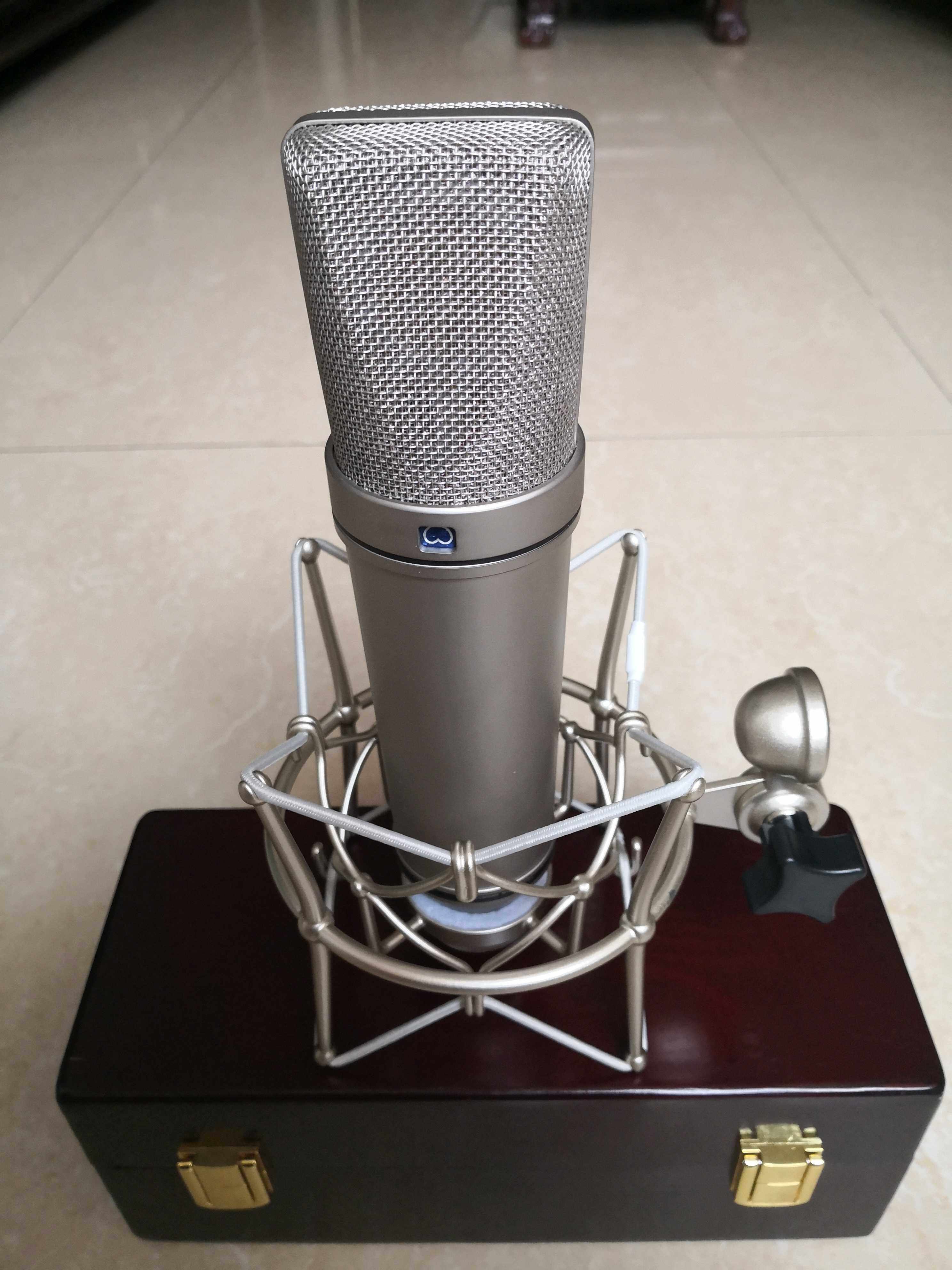 u87录音棚34mm大振膜48v电容麦克风手工订制作diy纽曼专业用话筒