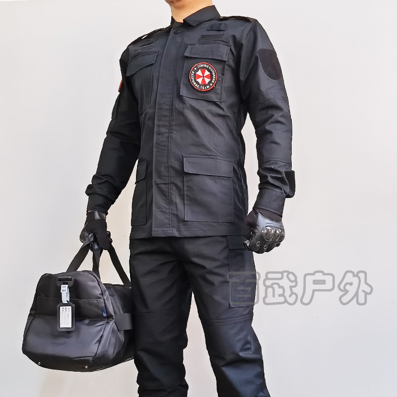 阻击者春秋作训服套装男藏蓝训练服黑色训作战术教官战训服冬季