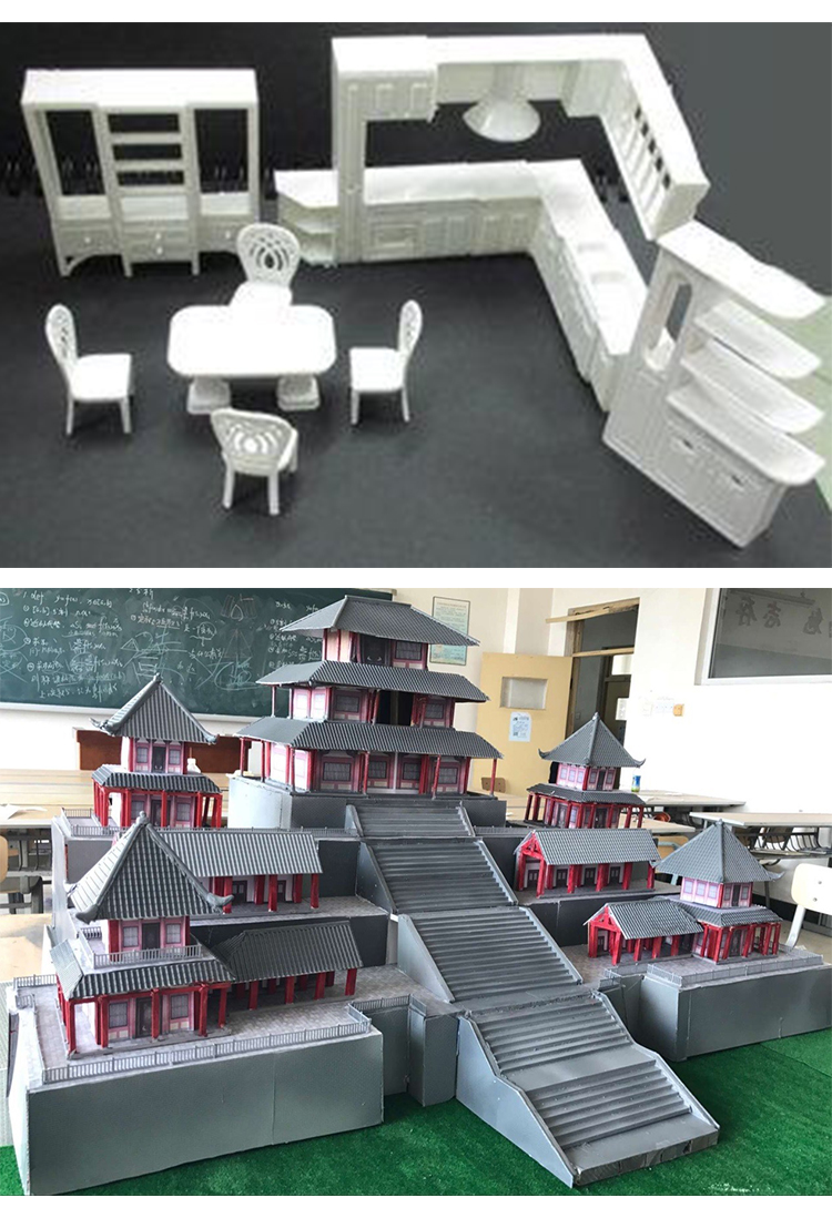 雪弗板pvc发泡安迪板建筑沙盘模型手工拼装定制文化墙evakt板材料