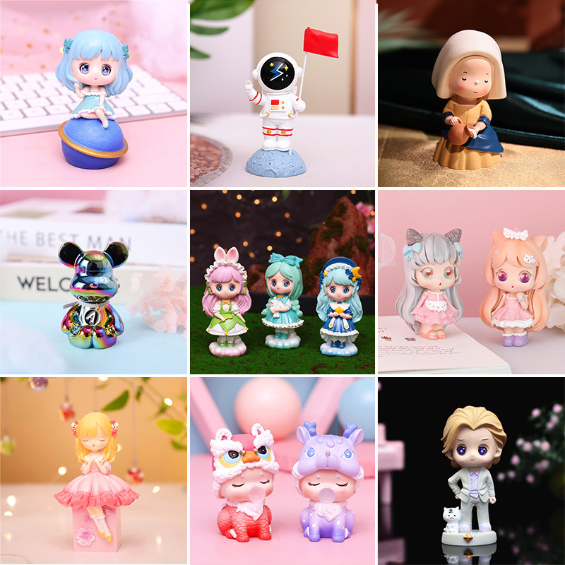 网红少女心盲盒全套2022新款男女女孩卡通手办潮玩盲盒