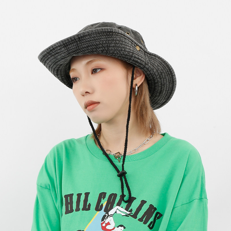 beamlife21s夏季牛仔大檐防晒遮阳遮阳帽帽子户外运动渔夫帽子