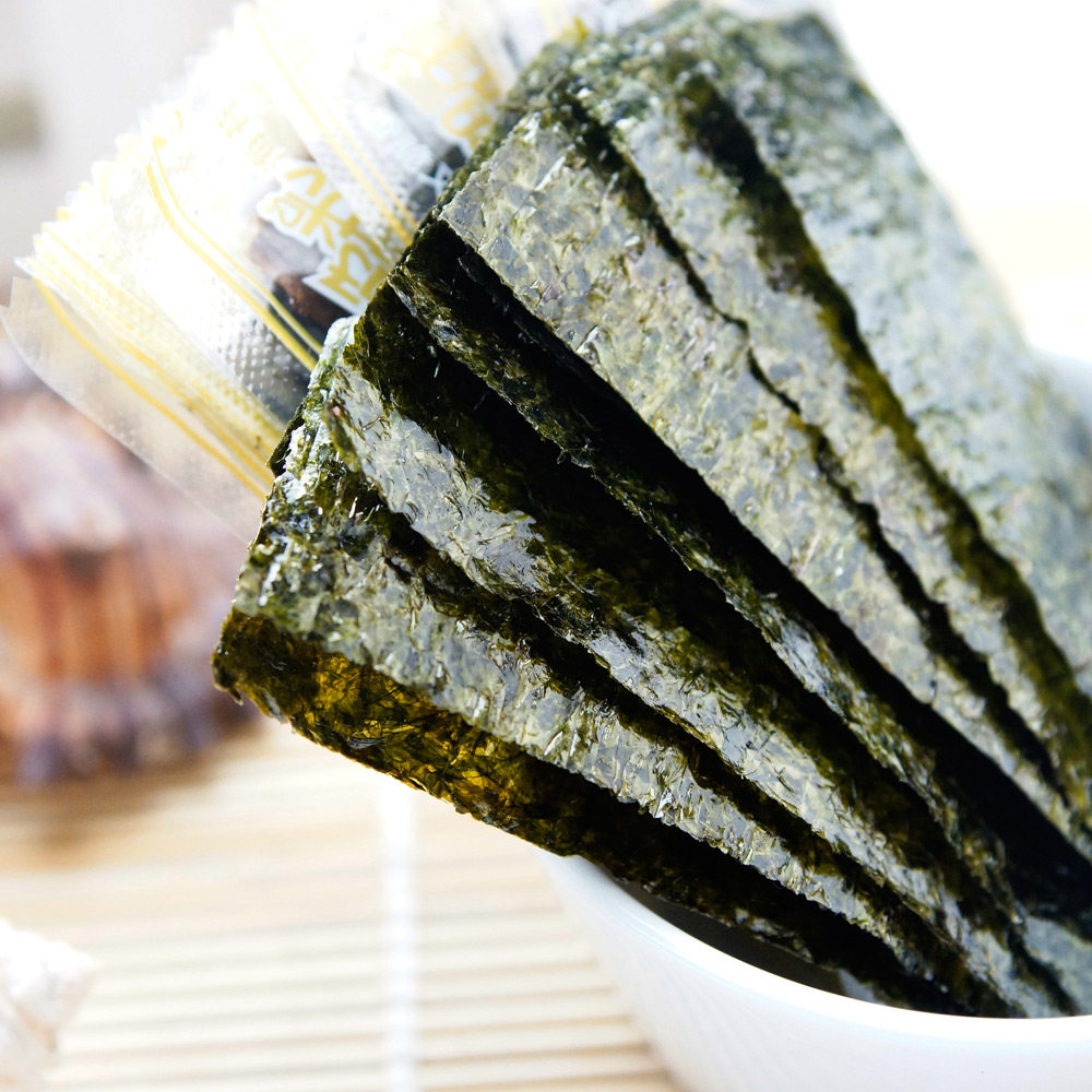 喜之郎美好时光海苔4.5g*6散装原味海苔寿司紫菜怀旧儿童休闲零食-万