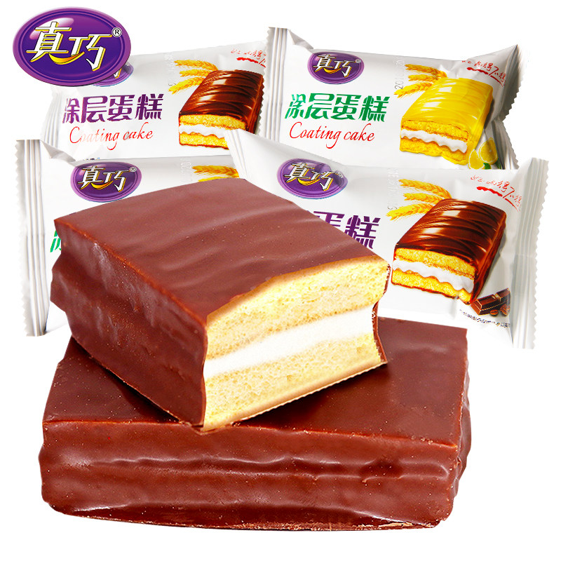 蛋糕真巧涂层1000g巧克力夹心营养早餐面包糕点传统西式糕点