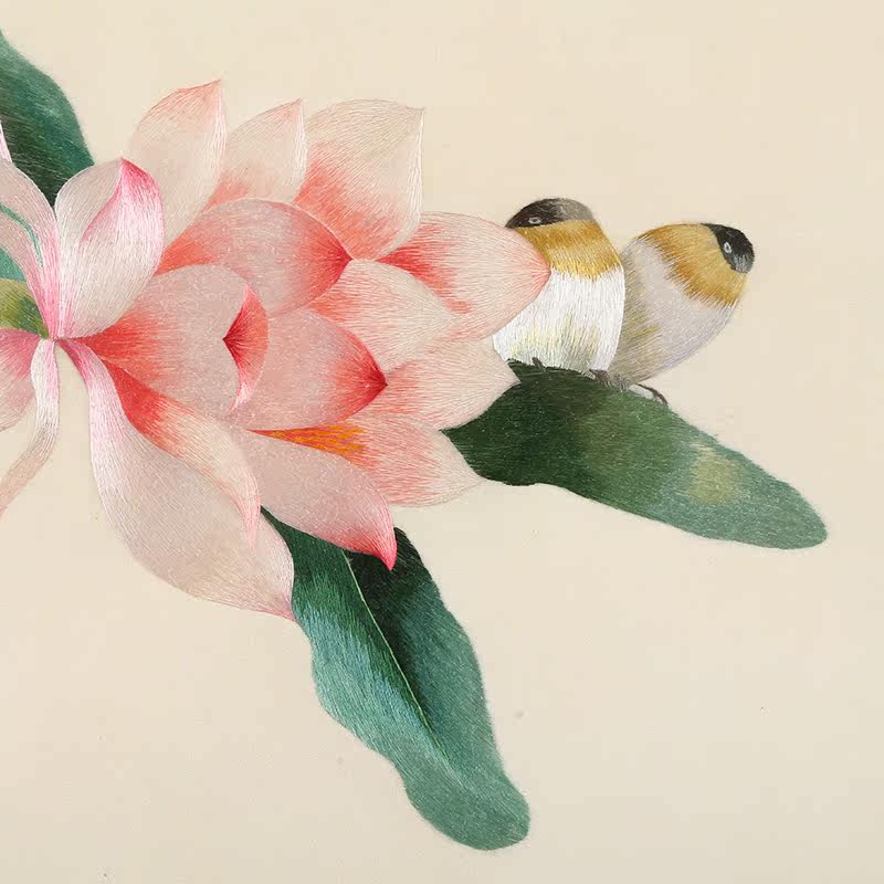 苏绣成品挂画花鸟纯手工刺绣客厅卧室玄关沙发背景墙装饰壁画苏州