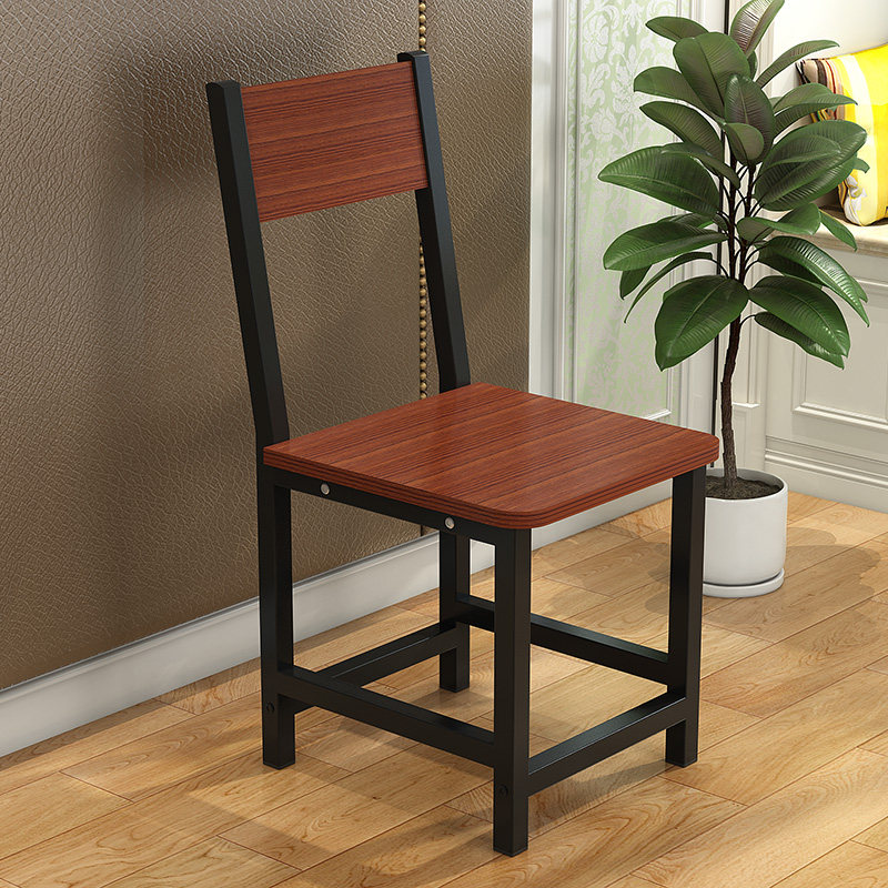 钢木餐桌椅简约现代办公椅简易易食堂餐馆小吃宜家餐椅