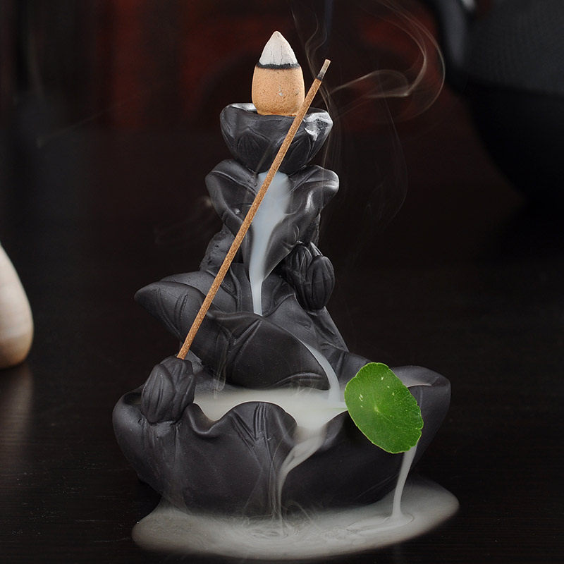 创意紫砂观倒流香炉檀香香薰炉香居室摆件佛道香薰炉