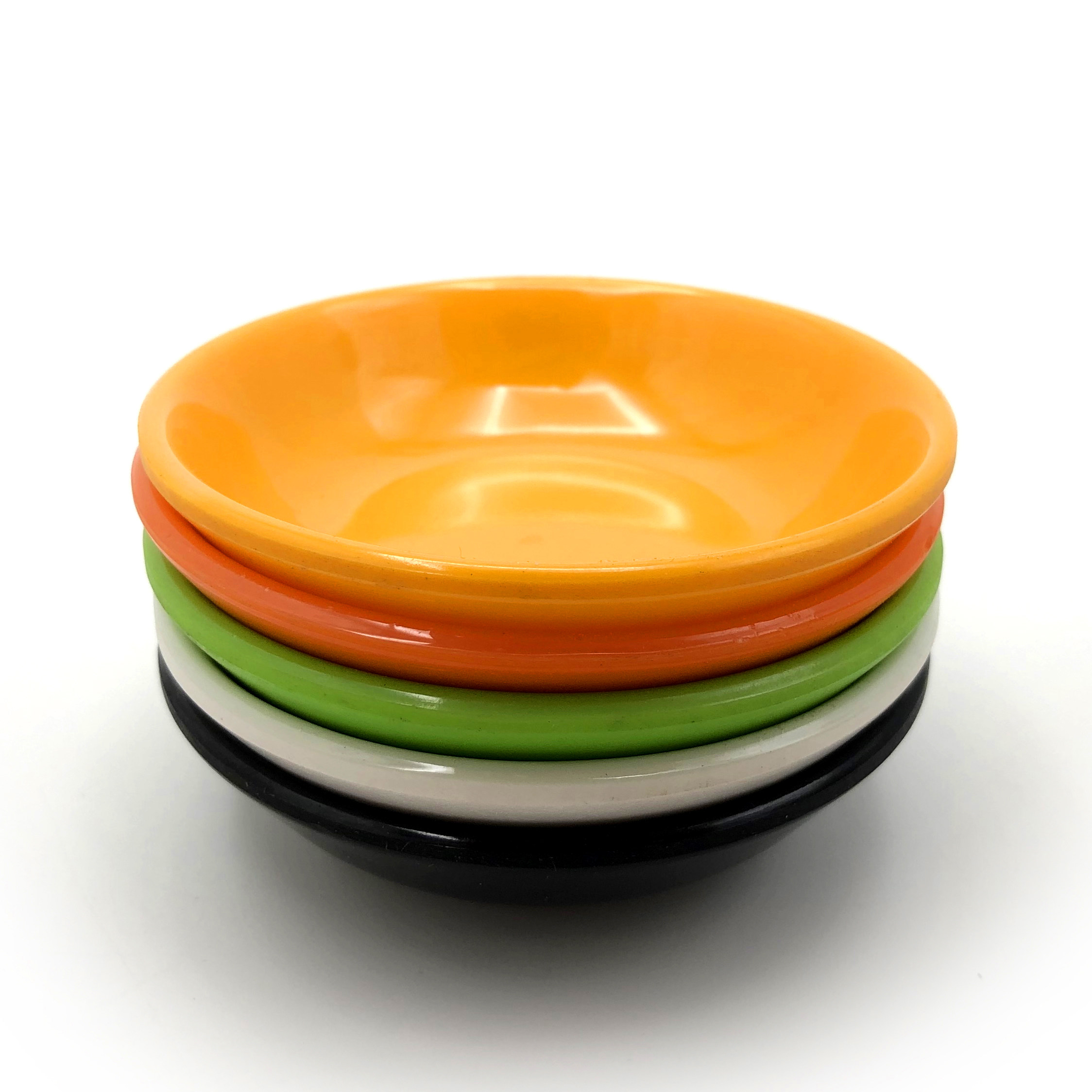 彩色密胺酱料碟油碟调料碟蘸酱碟仿瓷餐具圆形碟