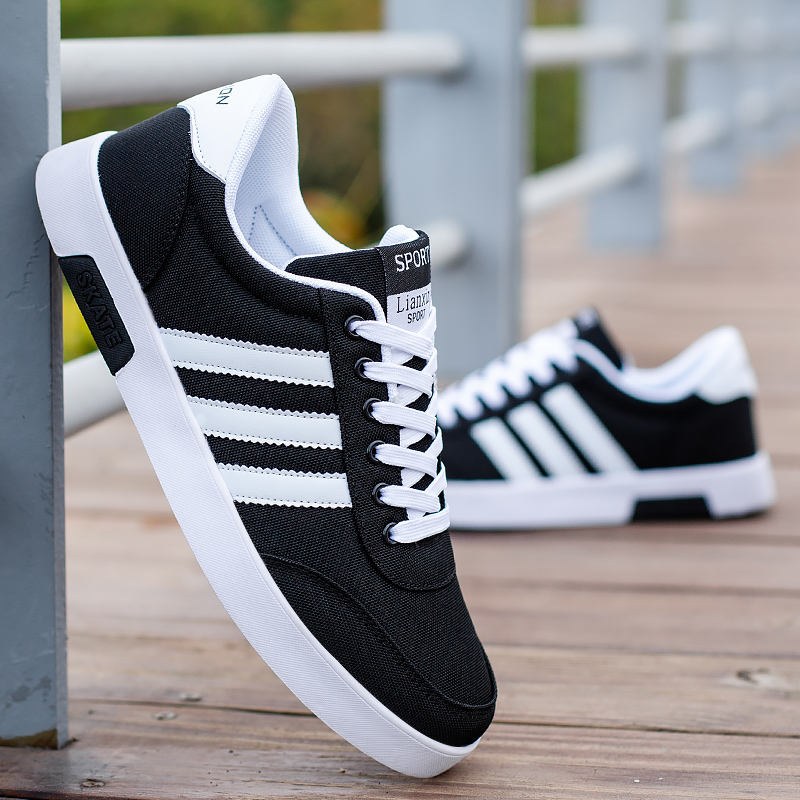 回力春秋季潮流男鞋青少年百搭帆布鞋男学生运动板鞋休闲小白鞋子