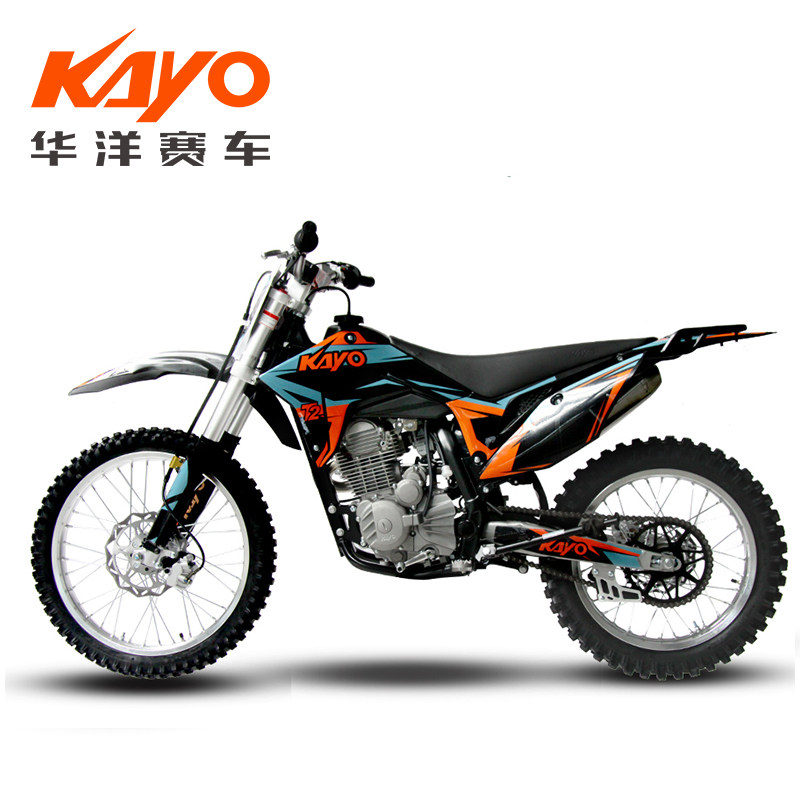 林道车两轮越野摩托车非上路华洋赛车前后碟刹kayo黑色t2