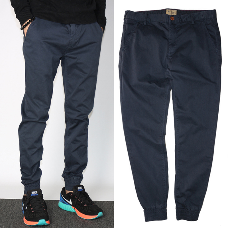 BHCP欧美工装收脚裤运动弹力小脚裤潮牌胖子大码宽松休闲束脚裤男