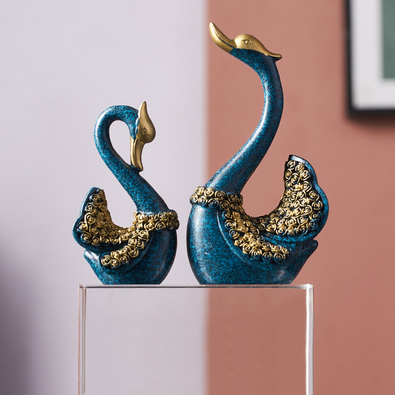 创意天鹅装饰摆件客厅卧室酒柜电视柜摆件