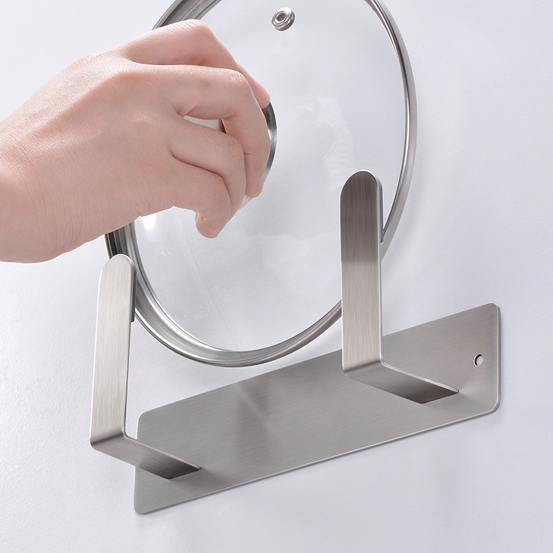 厨房锅盖架家用壁挂式免打孔304不锈钢放大锅盖架子置物架收纳架