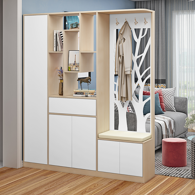 进门玄关柜鞋柜一体客厅入户屏风隔断柜简约现代玄幻柜门口间厅柜