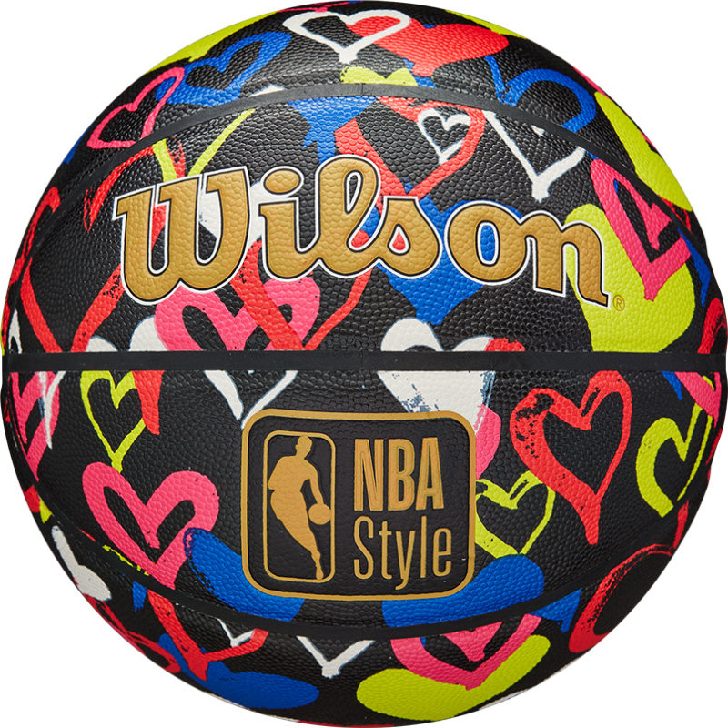 wilson威尔胜nba篮球7号室内外爱心花纹女生专用篮球