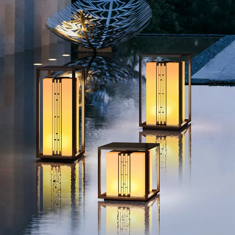 别墅新中式头灯氛围装饰草坪灯防水户外灯柱庭院灯景观庭院灯饰