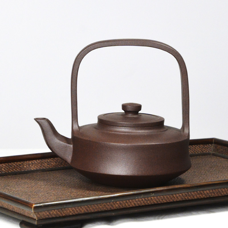 祁地紫砂茶具宜兴原矿星砂大容量提壁壶手工工大茶壶