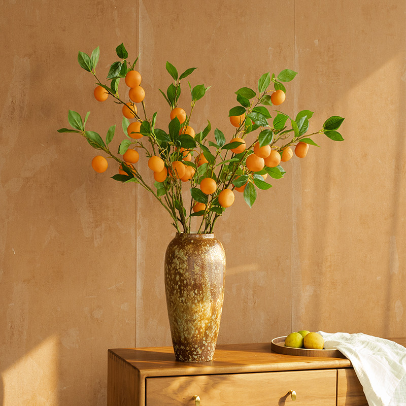 南十字星仿真花金桔子装饰橘子果枝假花浆果果实仿真花