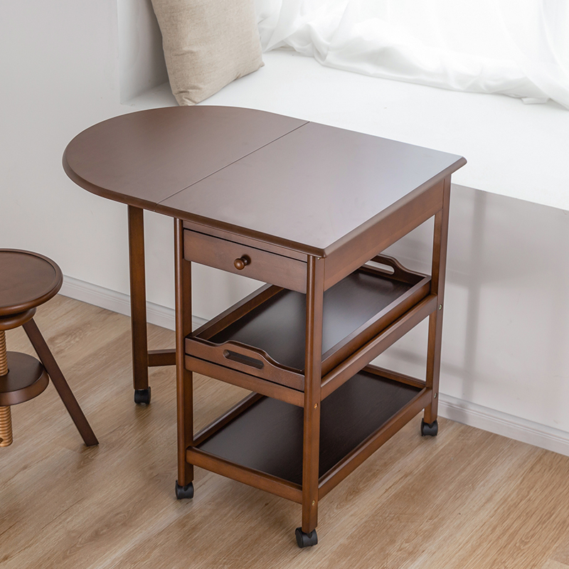 英尼斯实木折叠家用餐桌小户户型多功能长方形简易折叠桌