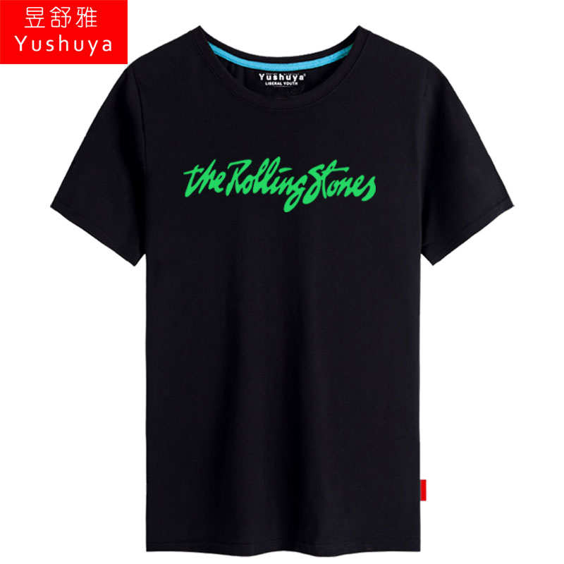 the rolling stones滚石乐队金属摇滚音乐短袖t恤衫男女半袖衣服