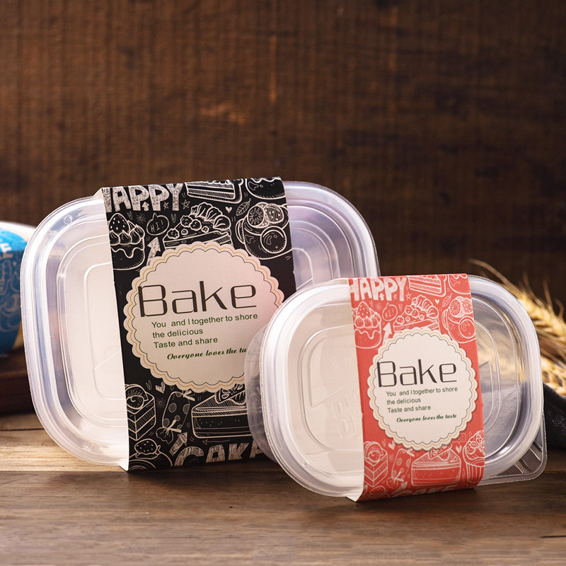 腰封纸5张 豆乳水果千层盒子腰条 千层甜品蛋糕盒子纸腰封封口