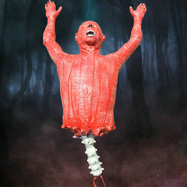 万圣节恐怖吊鬼人体道具吓人鬼屋装饰断肢整蛊玩具恐怖血逼断尸体