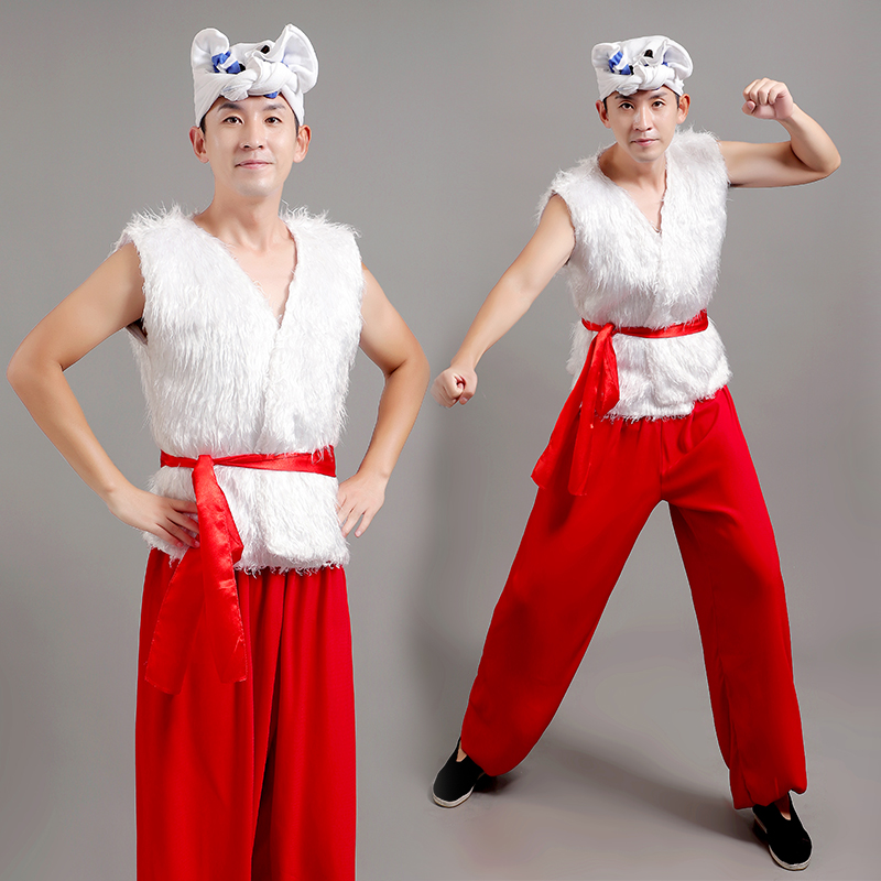 传统安塞腰鼓服装陕北民族风陕西男女成人秧歌民族服装