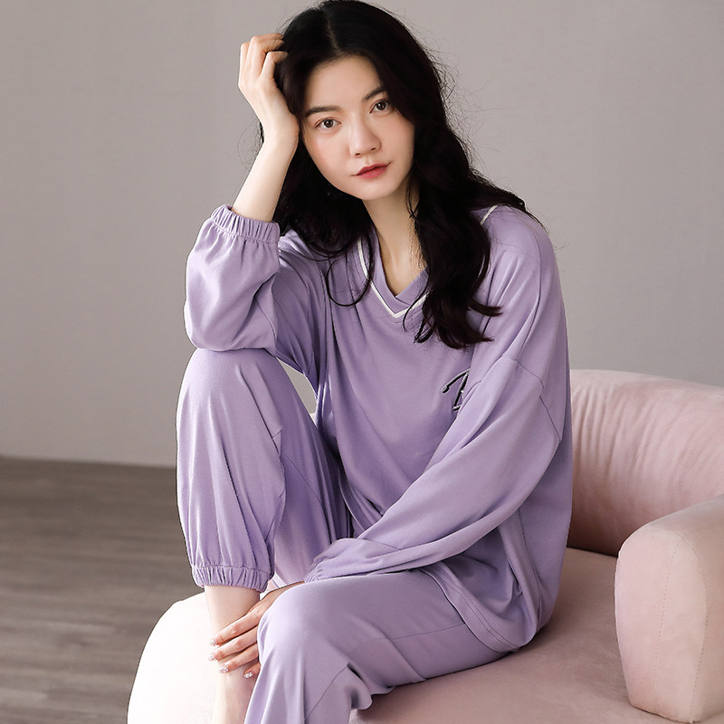 汝斯芬睡衣女网网红爆款春秋纯棉2021年新款长袖睡衣