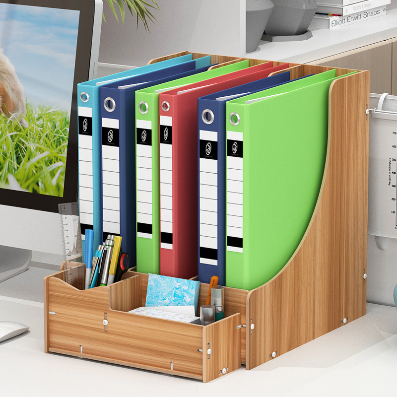收纳办公桌文件夹整理新货学生办公室置物架桌面文具文具收纳盒