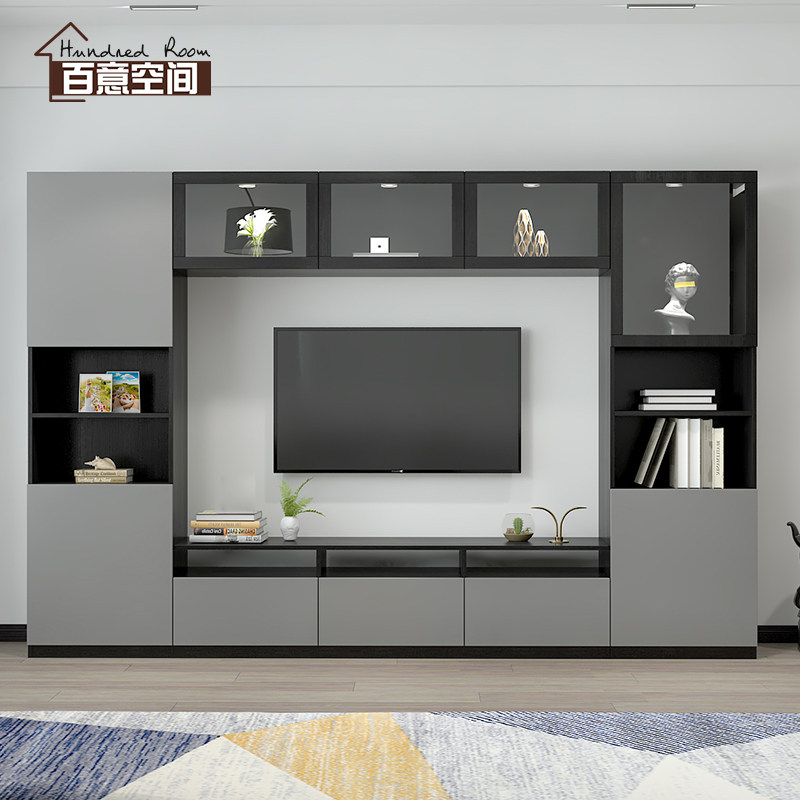 欧式现代简约客厅装饰壁柜电视柜加厚环保板材支持定制专拍送货上门