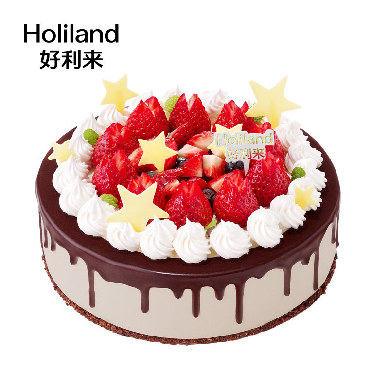 好利来生日蛋糕闪闪甜星巧克力慕斯轻脆夹心同城配送