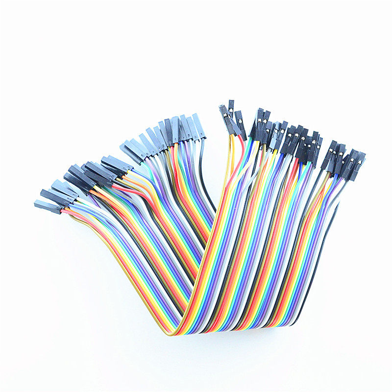 12股铜丝杜邦线公对公带胶20cm40p排线连接线