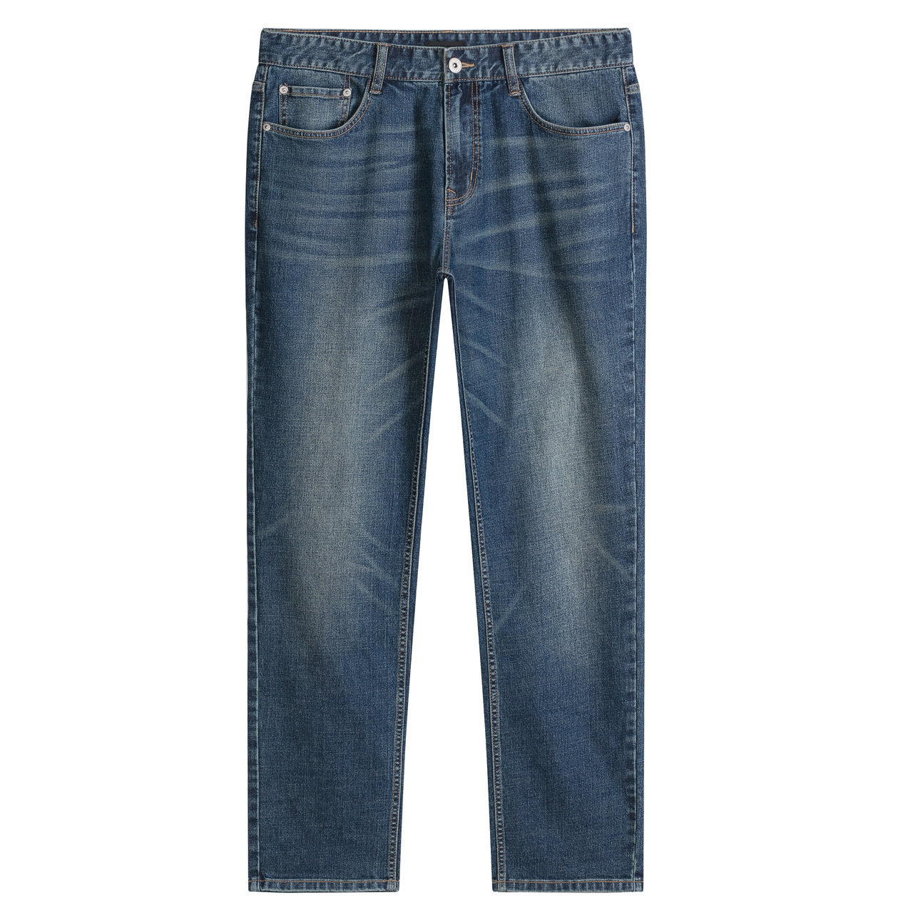 baleno班尼路 牛仔裤男潮牌春季新款弹力slim fit修身直筒长裤z