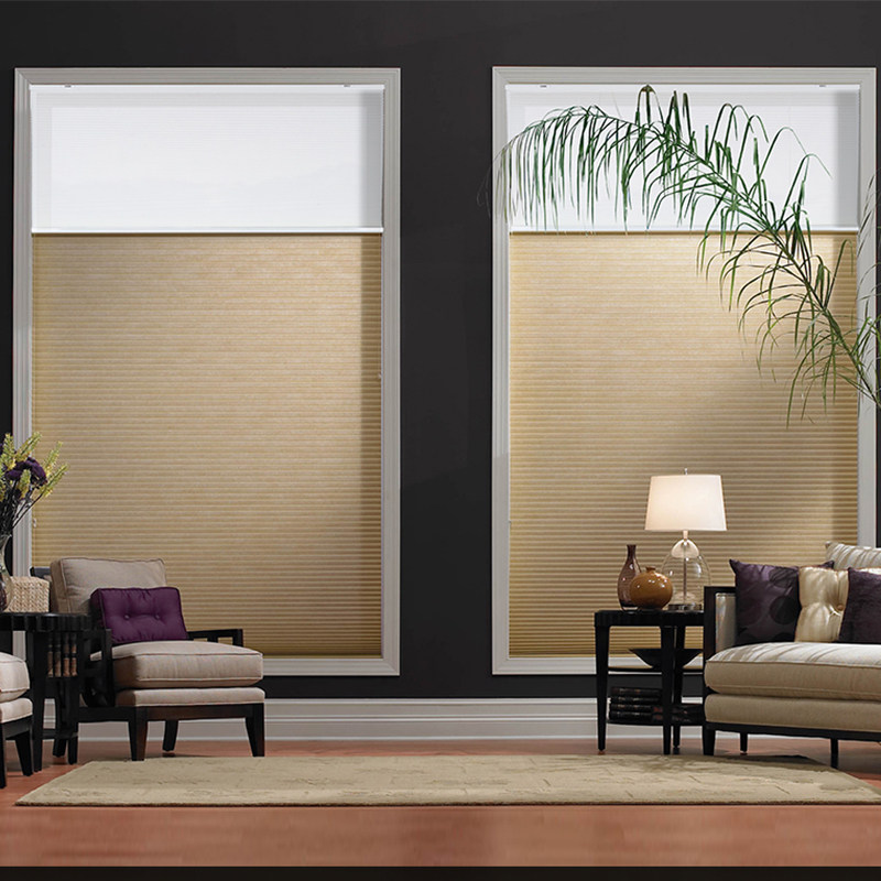 日夜蜂巢帘拉卷帘蜂窝窗帘半全遮光卧室客厅卷帘