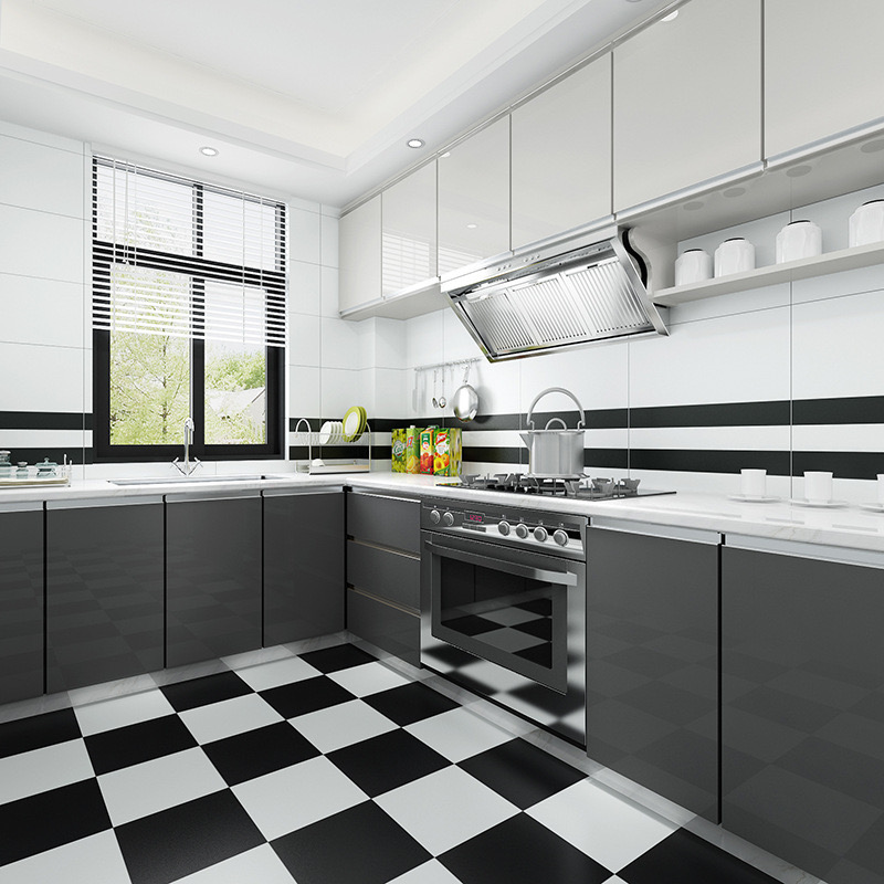 现代简约厨房墙砖卫生间瓷砖300x600黑白灰纯色阳台防滑仿古砖包括