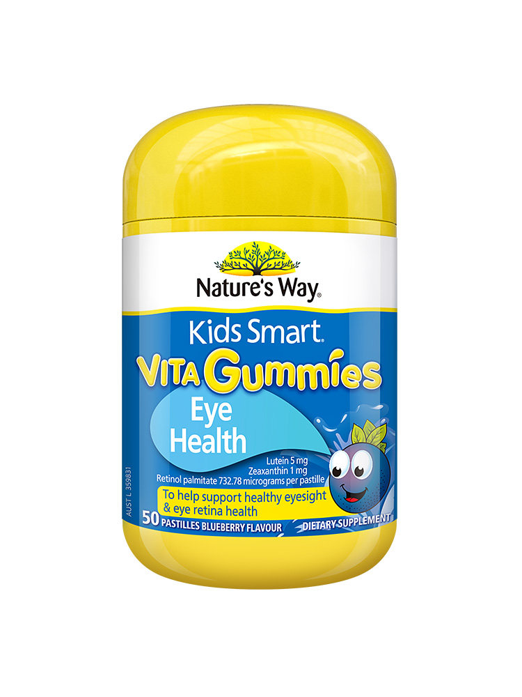 澳洲佳思敏儿童专业叶黄素软糖蓝莓维生素a蓝光学生呵护明目保健