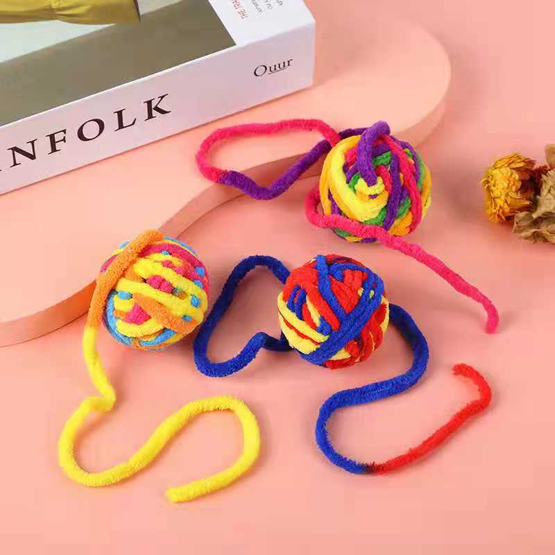 线球宠物玩具线团逗猫毛啃咬磨牙200包邮毛线球铃铛玩具逗猫棒