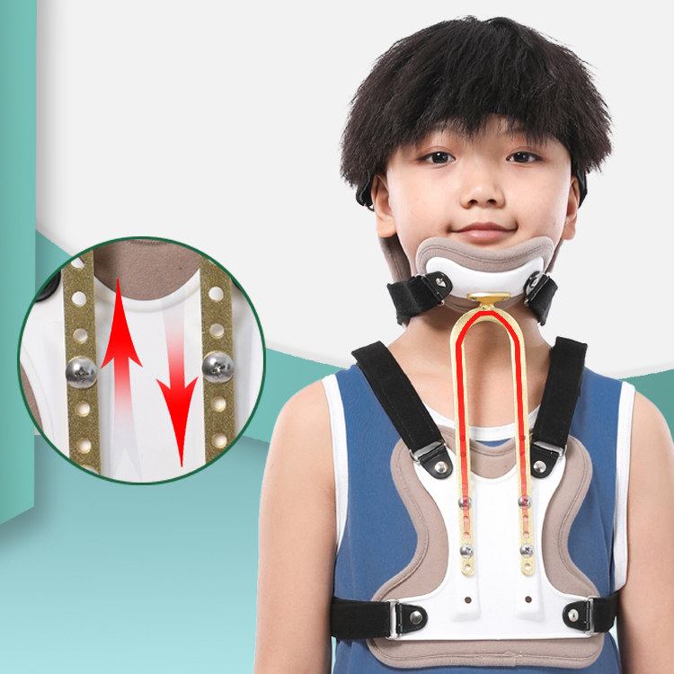 儿童可调头颈胸矫正颈托术后固定骨折支架颈椎斜颈康复支具包邮