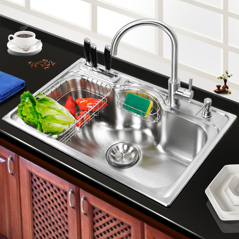 佳宝路不锈钢厨房水槽大单台下洗碗池洗菜菜盆水池水槽套餐