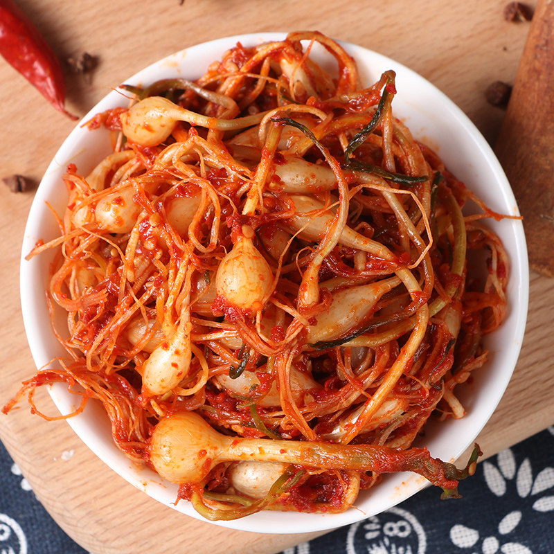 小根韩式蒜大脑瓜咸菜东北泡菜野生腌制辣味腌制